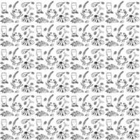 Oktoberfest seamless pattern with flat design.Web vector