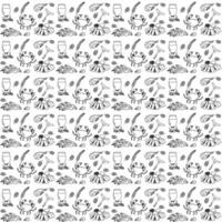 Oktoberfest seamless pattern with flat design.Web vector