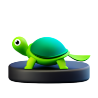 mer tortue 3d le rendu icône illustration png