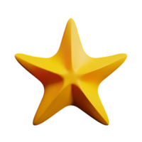 estrella de mar 3d representación icono ilustración png