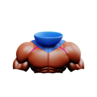 muscle 3d le rendu icône illustration png