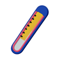 thermomètre 3d le rendu icône illustration png