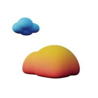 sunrise 3d rendering icon illustration png