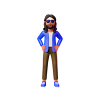 hippie 3d le rendu icône illustration png