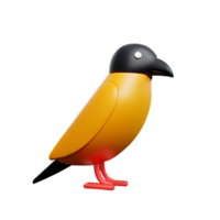 corbeau 3d le rendu icône illustration png