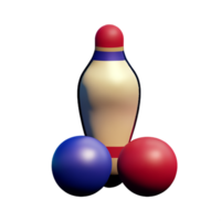 bowling 3d interpretazione icona illustrazione png