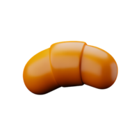 croissant 3d rendering icon illustration png