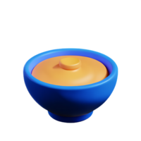 bowl 3d rendering icon illustration png