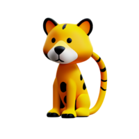 leopardo 3d Renderização ícone ilustração png