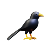 corbeau 3d le rendu icône illustration png