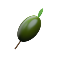 olive 3d rendering icon illustration png