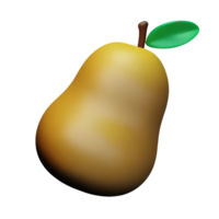 pear 3d rendering icon illustration png