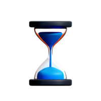 hourglass 3d rendering icon illustration png