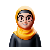 hijab 3d representación icono ilustración png