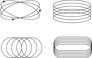 Aesthetic Geometric Line Shape. Simple Design. Vector Illustration