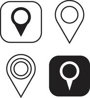 Location Pin Vector Icon. Isolated on White Background.