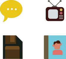 Collection of Communication Icon, with Simple and flat Design. Vector Illustration