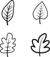 sencillo línea Arte hojas forma. vector ilustración
