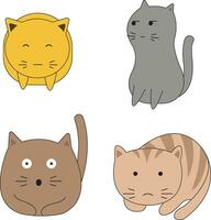 internacional gato día con sencillo diseño. vector ilustración