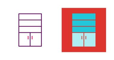 Cupboard with Shelves Vector Icon