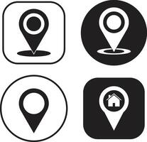 Location Pin Vector Icon. Isolated on White Background.