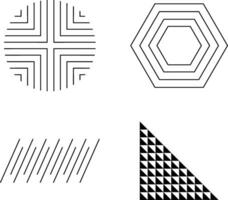 Minimalist Geometric Abstract Shape Set. Flat Design. Vector Illustration
