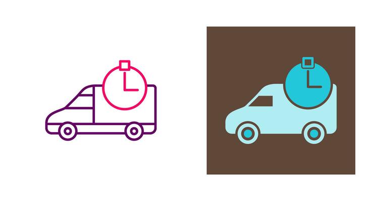 Time Based Delivery Vector Icon