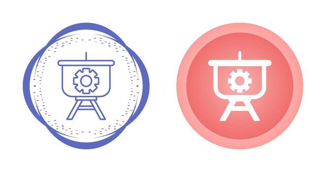 icono de vector de presentación de configuración