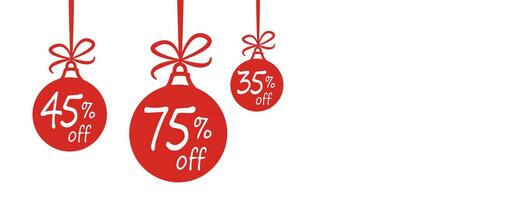 Christmas sale banner template vector