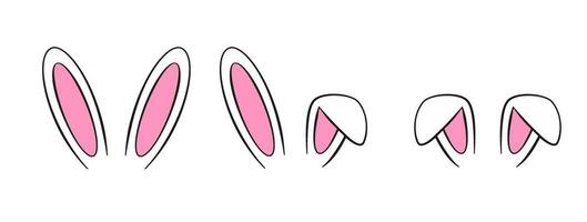 Set of bunny ears vector