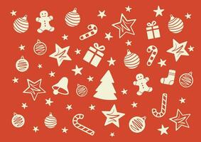 Red christmas wallpaper vector