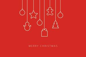 Merry Christmas lettering and decorations. Christmas card concept vector