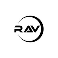 rav letra logo diseño, inspiración para un único identidad. moderno elegancia y creativo diseño. filigrana tu éxito con el sorprendentes esta logo. vector