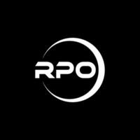 rpo letra logo diseño, inspiración para un único identidad. moderno elegancia y creativo diseño. filigrana tu éxito con el sorprendentes esta logo. vector