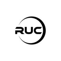 Ruc letra logo diseño, inspiración para un único identidad. moderno elegancia y creativo diseño. filigrana tu éxito con el sorprendentes esta logo. vector