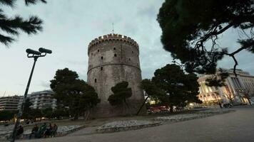 blanc la tour de Thessalonique, laps de temps video