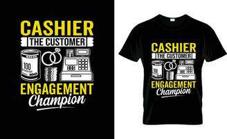 cashier the customer engagement champion colorful Graphic T-Shirt,  t-shirt print mockup vector