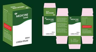 Package Design. Packaging template for product vector design illustration. Box design, Medicine Box design.