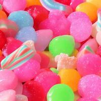 Colorful free photo jelly candy background. AI Generated