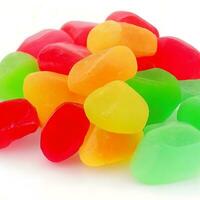 Colorful free photo jelly candy background. AI Generated