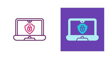 Laptop Security Vector Icon