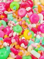 Colorful free photo jelly candy background. AI Generated