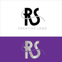 SR initial letter logo vector