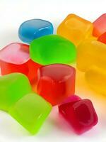 Colorful free photo jelly candy background. AI Generated