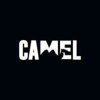 Vector camel text symbol design