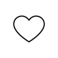 Heart icon, Concept of love, Linear heart icon vector