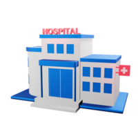 hospital médico 3d icono png