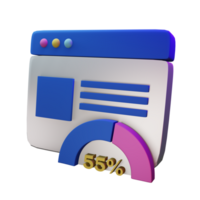 Diagram 3D Icon For Business png