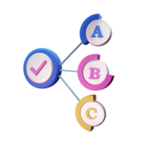 hierárquico diagrama 3d ícone para o negócio png