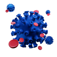 Bacteria Medical 3D Icon png